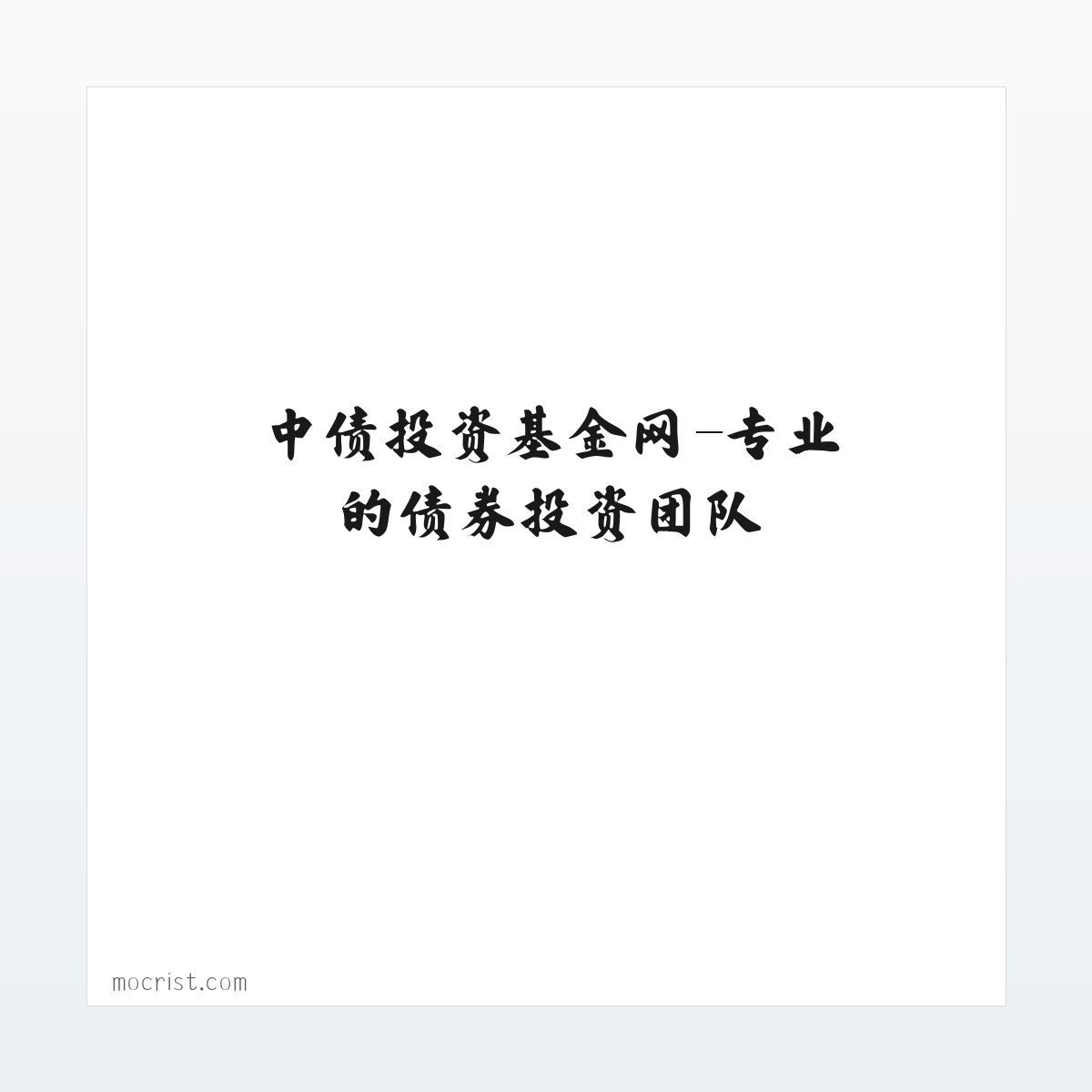 Products - 中债投资基金网-专业的债券投资团队 方图